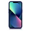 iCarer Litchi prémium bőr tok iPhone 14 Pro mágneses bőr tok MagSafe, sötétkék