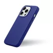 iCarer Litchi prémium bőr tok iPhone 14 Pro mágneses bőr tok MagSafe, sötétkék