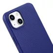 iCarer Litchi prémium bőr tok iPhone 14 Plus mágneses bőr tok MagSafe, sötétkék