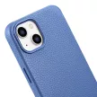 iCarer Litchi prémium bőr tok iPhone 14 Plus mágneses bőr tok MagSafe, kék
