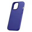 iCarer Litchi prémium bőr tok iPhone 14 Pro Max mágneses bőr tok MagSafe, sötétkék