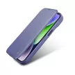 iCarer CE prémium bőr fóliatok iPhone 14 Pro mágneses flip bőr fóliatok MagSafe világos, lila