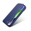 iCarer CE prémium bőr fóliatok iPhone 14 Pro mágneses flip bőr fóliatok MagSafe, kék