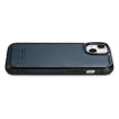 iCarer Leather Oil Wax tok természetes bőrrel iPhone 14 Plus, kék
