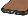 iCarer Leather Oil Wax tok természetes bőrrel iPhone 14 Plus, barna