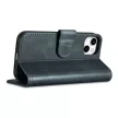 iCarer olajviasz tárca tok 2in1 tok iPhone 14 Anti-RFID bőr Flip Case, kék