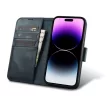 iCarer Oil Wax Wallet Case 2in1 Cover iPhone 14 Pro Max bőr Flip Cover Anti-RFID, kék