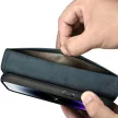 iCarer Oil Wax Wallet Case 2in1 Cover iPhone 14 Pro Max bőr Flip Cover Anti-RFID, kék