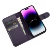 iCarer Wallet Case 2in1 Cover iPhone 14 Pro Anti-RFID bőr Flip Case tok, lila