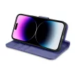 iCarer Wallet Case 2in1 Cover iPhone 14 Pro Anti-RFID bőr Flip Case tok világos, lila