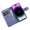 iCarer Wallet Case 2in1 Cover iPhone 14 Pro Anti-RFID bőr Flip Case tok világos, lila