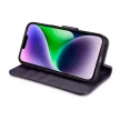 iCarer tárca tok 2in1 Cover iPhone 14 Plus Anti-RFID bőr Flip Case, lila