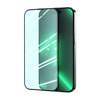   Joyroom Knight, zöld üvegfólia iPhone 14 Pro Max, kék fény elleni szűrővel