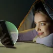 Joyroom Knight, zöld üvegfólia iPhone 14 Pro, kék fény elleni szűrővel