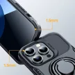 Joyroom Dual Hinge tok iPhone 14 Pro Armor Case állvánnyal és gyűrűtartóval, fekete