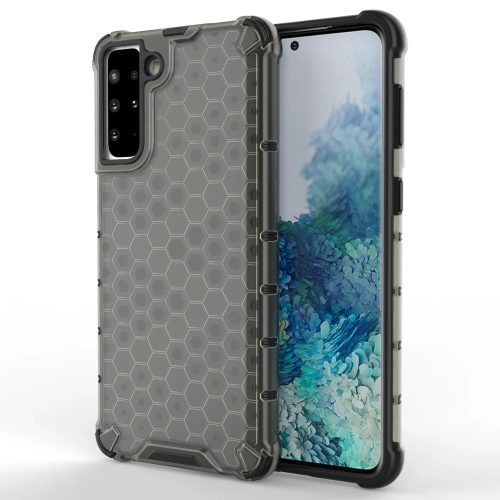 Honeycomb Case Samsung Galaxy S21+ 5G (S21 Plus 5G) ütésálló hátlap, tok, fekete