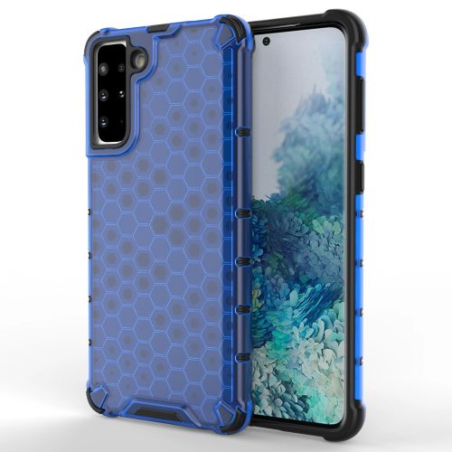Honeycomb Case Samsung Galaxy S21+ 5G (S21 Plus 5G) ütésálló hátlap, tok, kék