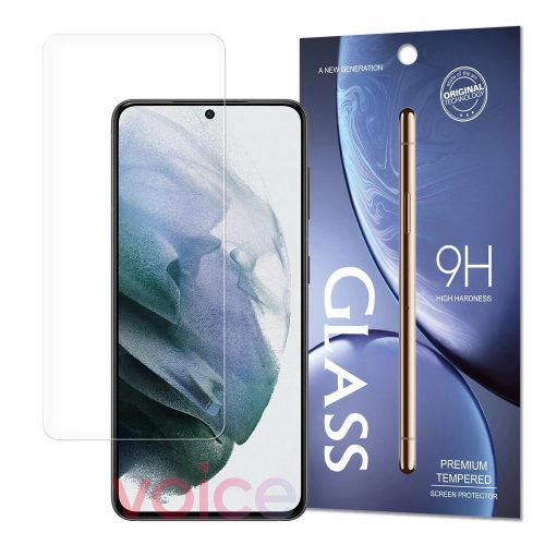 Samsung Galaxy S21 5G kijelzővédő edzett üvegfólia (2D nem teljes kijelzős sík üvegfólia), 9H, átlátszó