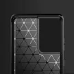 Carbon Case Flexible Samsung Galaxy S21 Ultra 5G hátlap, tok, kék