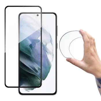   Wozinsky Full Cover Flexi Nano Glass hibrid kijelzővédő Samsung Galaxy S21+ 5G (S21 Plus 5G), fekete