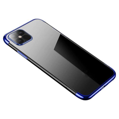 Clear Color Case Samsung Galaxy S21 Ultra 5G szilikon hátlap, tok, átlátszó-kék