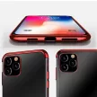 Clear Color Case Xiaomi Mi 11 szilikon hátlap, tok, átlátszó-fekete