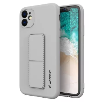   Wozinsky Kickstand Case iPhone 12 Pro szilikon hátlap, tok, szürke
