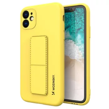   Wozinsky Kickstand Case iPhone 12 Pro szilikon hátlap, tok, sárga