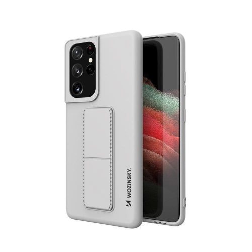 Wozinsky Kickstand Case Samsung Galaxy S21 Ultra 5G szilikon hátlap, tok, szürke