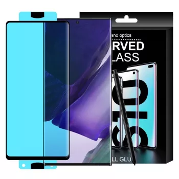   3D Edge Nano Flexi Glass hibrid teljes képernyős fólia, átlátszó fólia Samsung Galaxy S21+ 5G (S21 Plus 5G), fekete