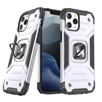  Wozinsky Armor Ring iPhone 13 ütésalló hátlap, tok, ezüst