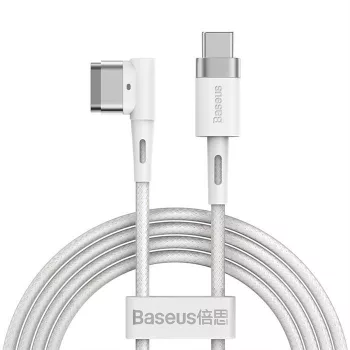   Baseus Zinc CATXC-W0274400 MacBook L-alakú USB-C mágneses töltőkábel, 60W, 2m, fehér