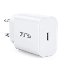   Choetech Q5004 USB wall charger USB-C hálózati töltő, gyorstöltő adapter, 20W, fehér