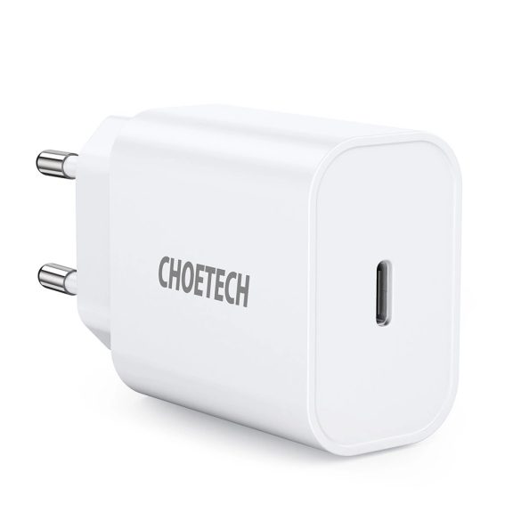 Choetech Q5004 USB wall charger USB-C hálózati töltő, gyorstöltő adapter, 20W, fehér