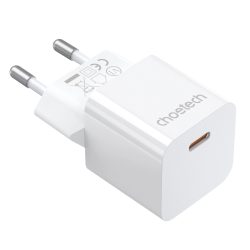   Choetech PD5010 charger USB-C hálózati töltő, gyorstöltő adapter, 20W, fehér