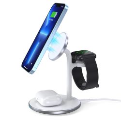   Choetech T585-F 3in1 Magnetic wireless charger station vezeték nélküli töltőállomás , fekete