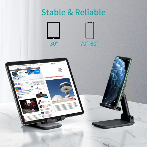 Choetech H88-BK foldable stand telefon és tablet tartó állvány, fekete