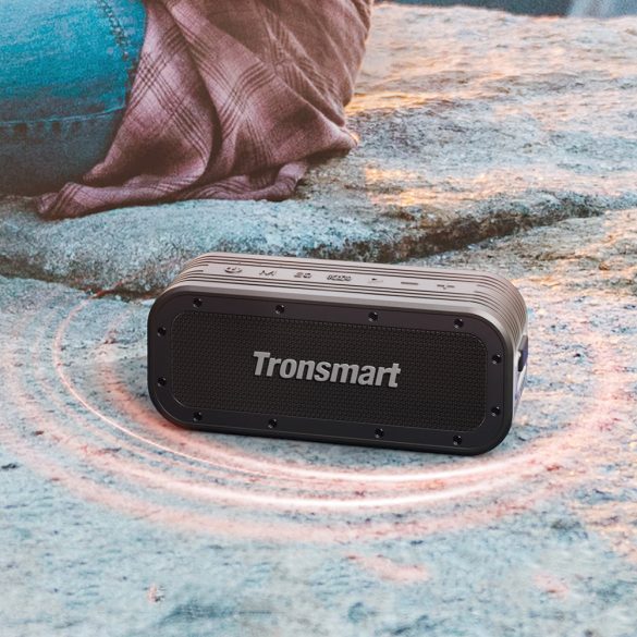 Tronsmart Force X Bluetooth 5.3, Speaker, hordozható hangszóró Powerbank funkcióval, vízálló, 60W, 10000mAh, fekete