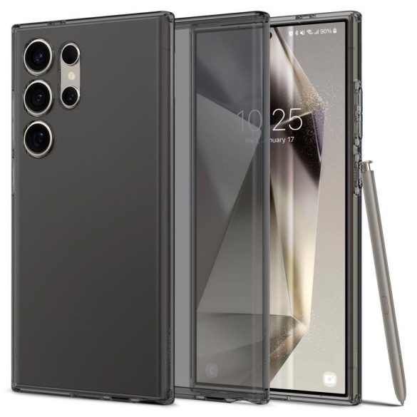 Spigen Liquid Crystal Samsung Galaxy S24 Ultra hátlap, tok, átlátszó-szürke