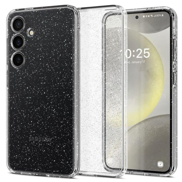 Spigen Liquid Crystal Glitter Samsung Galaxy S24 hátlap, tok, átlátszó