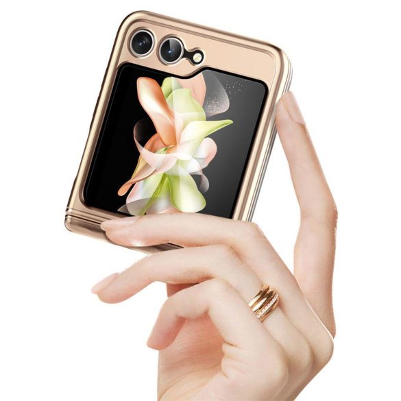 Supcase Cosmo Marble Samsung Galaxy Z Flip 5 hátlap, tok, rózsaszín