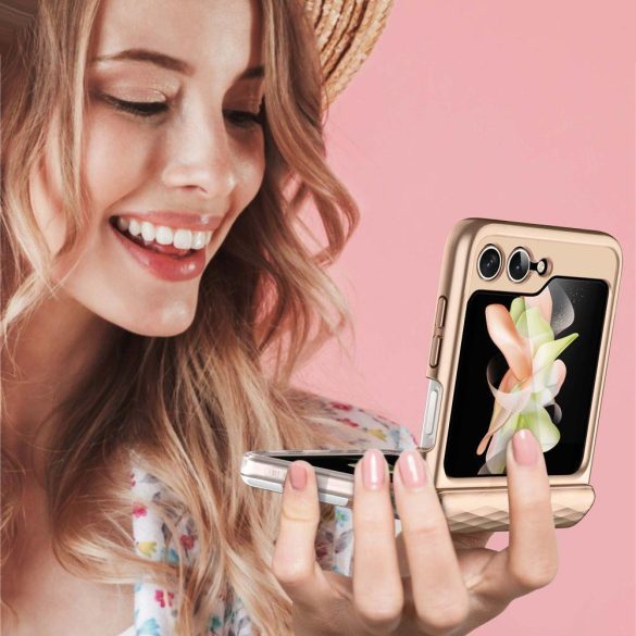 Supcase Cosmo Marble Samsung Galaxy Z Flip 5 hátlap, tok, rózsaszín