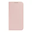 Dux Ducis Skin Pro iPhone 15 Pro oldalra nyíló tok, rozé arany