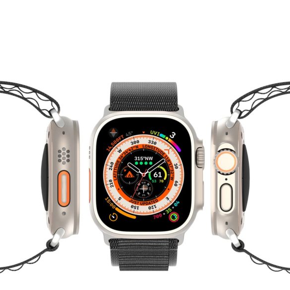 Dux Ducis Buckle Strap for Apple Watch 1/2/3/4/5/6/7/8/9/SE/Ultra, 38/40/41mm óraszíj, fekete