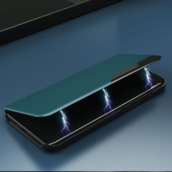Eco Leather View Case Samsung Galaxy A52 4G/A52 5G/A52s 5G oldalra nyíló tok, fekete