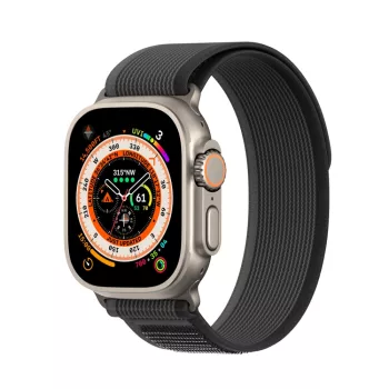   Dux Ducis Sport Velcro óraszíj Apple Watch 1/2/3/4/5/6/7/8/9/SE/Ultra, 42/44/45/49mm óraszíj, fekete-szürke