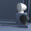 Remax RB-H9 mini Satellite Bluetooth 5.0, Speaker, LED világítás, hordozható hangszóró, cseppálló, 5W, 1200mAh, fehér