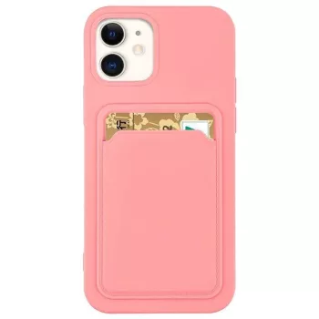  Card Case Silicone Samsung Galaxy A32 5G hátlap, tok, rózsaszín