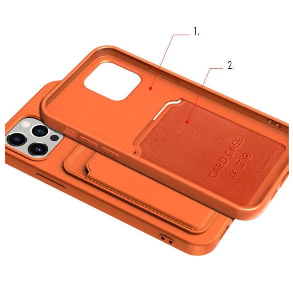 Card Case Silicone Xiaomi Redmi Note 10 Pro hátlap, tok, lila