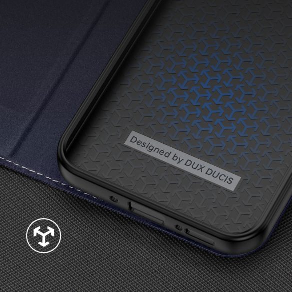 Dux Ducis Skin X2 Samsung Galaxy A34 5G oldalra nyíló hátlap, tok, sötétkék